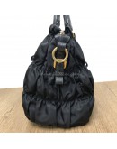 PRADA Tessuto Gaufre Black Nylon Tote Bag with Shoulder Strap – GHW
