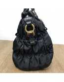 PRADA Tessuto Gaufre Black Nylon Tote Bag with Shoulder Strap – GHW