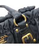 PRADA Tessuto Gaufre Black Nylon Tote Bag with Shoulder Strap – GHW