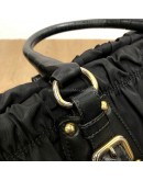 PRADA Tessuto Gaufre Black Nylon Tote Bag with Shoulder Strap – GHW