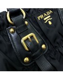 PRADA Tessuto Gaufre Black Nylon Tote Bag with Shoulder Strap – GHW