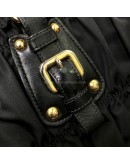 PRADA Tessuto Gaufre Black Nylon Tote Bag with Shoulder Strap – GHW
