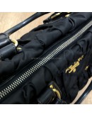 PRADA Tessuto Gaufre Black Nylon Tote Bag with Shoulder Strap – GHW