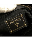 PRADA Tessuto Gaufre Black Nylon Tote Bag with Shoulder Strap – GHW
