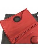 BOTTEGA VENETA Red Intreciatto Nappa Leather Clutch Bag