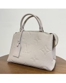 LOUIS VUITTON Petit Palais Handbag in Brume Monogram Empreinte with Shoulder Strap – SHW (Microchip – May 2025)