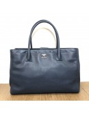 CHANEL Blue Calfskin Large Tote Bag with Inner Pochette – SHW (17 Series – Year 2012)