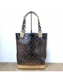 LOUIS VUITTON Monogram Vinyl Cabas Ambre MM Tote Bag with Small Pochette – GHW