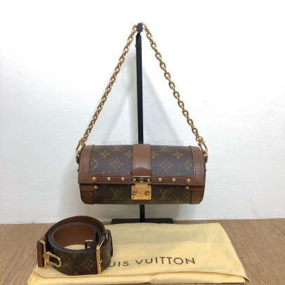 LOUIS VUITTON Monogram Papillon Trunk with Chain & Strap – GHW (Microchip New Model)