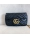 GUCCI GG Marmont Mini Shoulder Bag in Black Lambskin – GHW