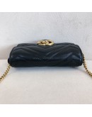 GUCCI GG Marmont Mini Shoulder Bag in Black Lambskin – GHW