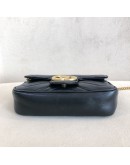 GUCCI GG Marmont Mini Shoulder Bag in Black Lambskin – GHW