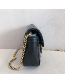 GUCCI GG Marmont Mini Shoulder Bag in Black Lambskin – GHW