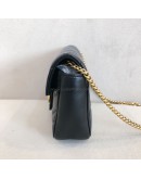 GUCCI GG Marmont Mini Shoulder Bag in Black Lambskin – GHW