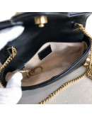GUCCI GG Marmont Mini Shoulder Bag in Black Lambskin – GHW