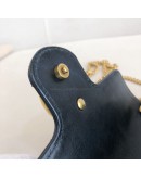 GUCCI GG Marmont Mini Shoulder Bag in Black Lambskin – GHW