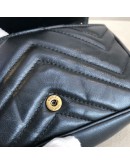 GUCCI GG Marmont Mini Shoulder Bag in Black Lambskin – GHW