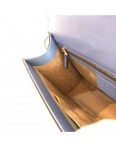 GUCCI Sylvie Medium Shoulder Bag in Blue Calfskin with Leather & Ribbon Strap – GHW