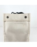 HERMES Classic Canvas Shopping Tote Bag in Off White/Black