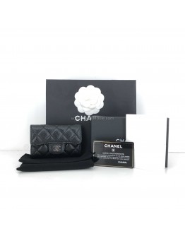 CHANEL Classic Card Holder in Black Caviar Leather – SHW (31 Series – Year 2021)