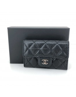 CHANEL Classic Card Holder in Black Caviar Leather – SHW (31 Series – Year 2021)