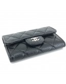 CHANEL Classic Card Holder in Black Caviar Leather – SHW (31 Series – Year 2021)