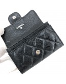 CHANEL Classic Card Holder in Black Caviar Leather – SHW (31 Series – Year 2021)