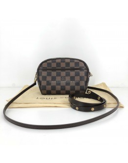 LOUIS VUITTON Damier Ebene Ipanema Pochette Crossbody Bag with Shoulder Strap & Waist Belt – GHW