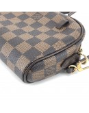 LOUIS VUITTON Damier Ebene Ipanema Pochette Crossbody Bag with Shoulder Strap & Waist Belt – GHW