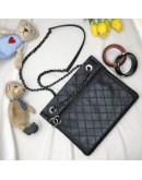 CHANEL Matrasse Black Calfskin Chain Shoulder/Crossbody Bag - RHW (20 Series - Year 2015)