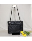 CHANEL Matrasse Black Calfskin Chain Shoulder/Crossbody Bag - RHW (20 Series - Year 2015)