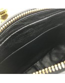 CHANEL Vintage Small Camera Bag with CC Stitch Mark & Fringe in Black Lambskin - GHW