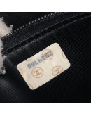 CHANEL Vintage Small Camera Bag with CC Stitch Mark & Fringe in Black Lambskin - GHW