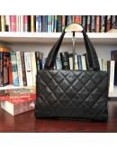 CHANEL Vintage Black Quilted Caviar Shoulder Bag - GHW