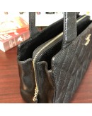 CHANEL Vintage Black Quilted Caviar Shoulder Bag - GHW