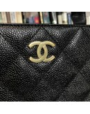 CHANEL Vintage Black Quilted Caviar Shoulder Bag - GHW