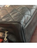 CHANEL Vintage Black Quilted Caviar Shoulder Bag - GHW