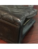 CHANEL Vintage Black Quilted Caviar Shoulder Bag - GHW