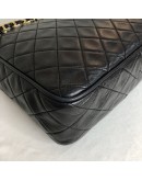 CHANEL Vintage Medium Camera Bag with CC Logo Flap & Fringe in Black Lambskin – GHW