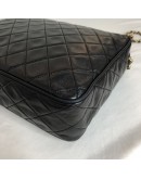 CHANEL Vintage Medium Camera Bag with CC Logo Flap & Fringe in Black Lambskin – GHW