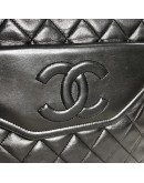 CHANEL Vintage Medium Camera Bag with CC Logo Flap & Fringe in Black Lambskin – GHW