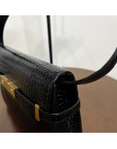 YVES SAINT LAURENT Small Manhattan Shoulder Bag in Shiny Crocodile Embossed Leather – GHW (Year 2021)
