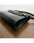 YVES SAINT LAURENT Small Manhattan Shoulder Bag in Shiny Crocodile Embossed Leather – GHW (Year 2021)