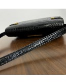 YVES SAINT LAURENT Small Manhattan Shoulder Bag in Shiny Crocodile Embossed Leather – GHW (Year 2021)