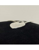 TIFFANY & CO Medium Heart Tag Necklace with Key Pendant in Sterling Silver