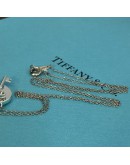 TIFFANY & CO Medium Heart Tag Necklace with Key Pendant in Sterling Silver
