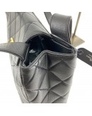 CHANEL Vintage Classic Turn Lock Shoulder Tote Bag in Black Lambskin - GHW