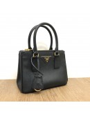 PRADA 1BA906 Galleria Mini Bag in Black Saffiano Lux Leather with Shoulder Strap – GHW (Year 2022)