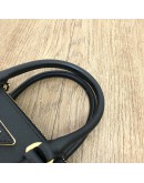 PRADA 1BA906 Galleria Mini Bag in Black Saffiano Lux Leather with Shoulder Strap – GHW (Year 2022)