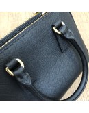 PRADA 1BA906 Galleria Mini Bag in Black Saffiano Lux Leather with Shoulder Strap – GHW (Year 2022)